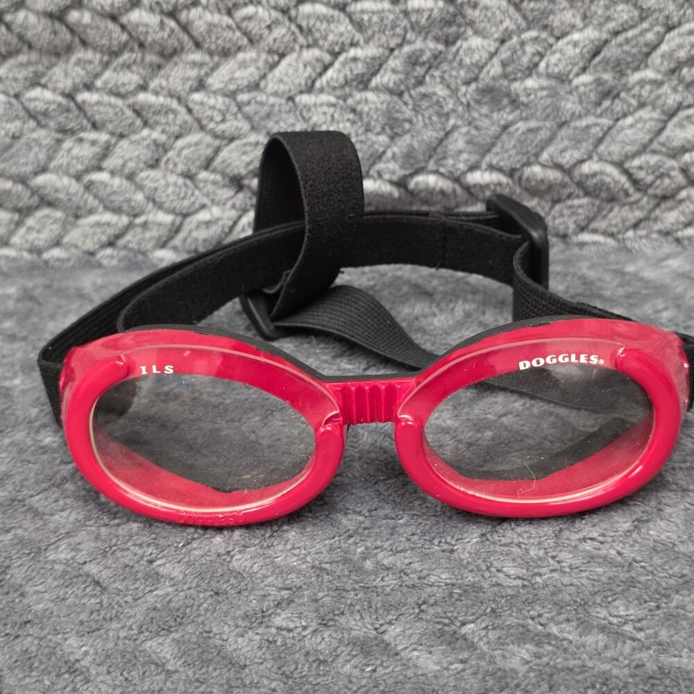 Doggles ILS Small Dog Sunglasses UV Protection Red Goggles w/ Box